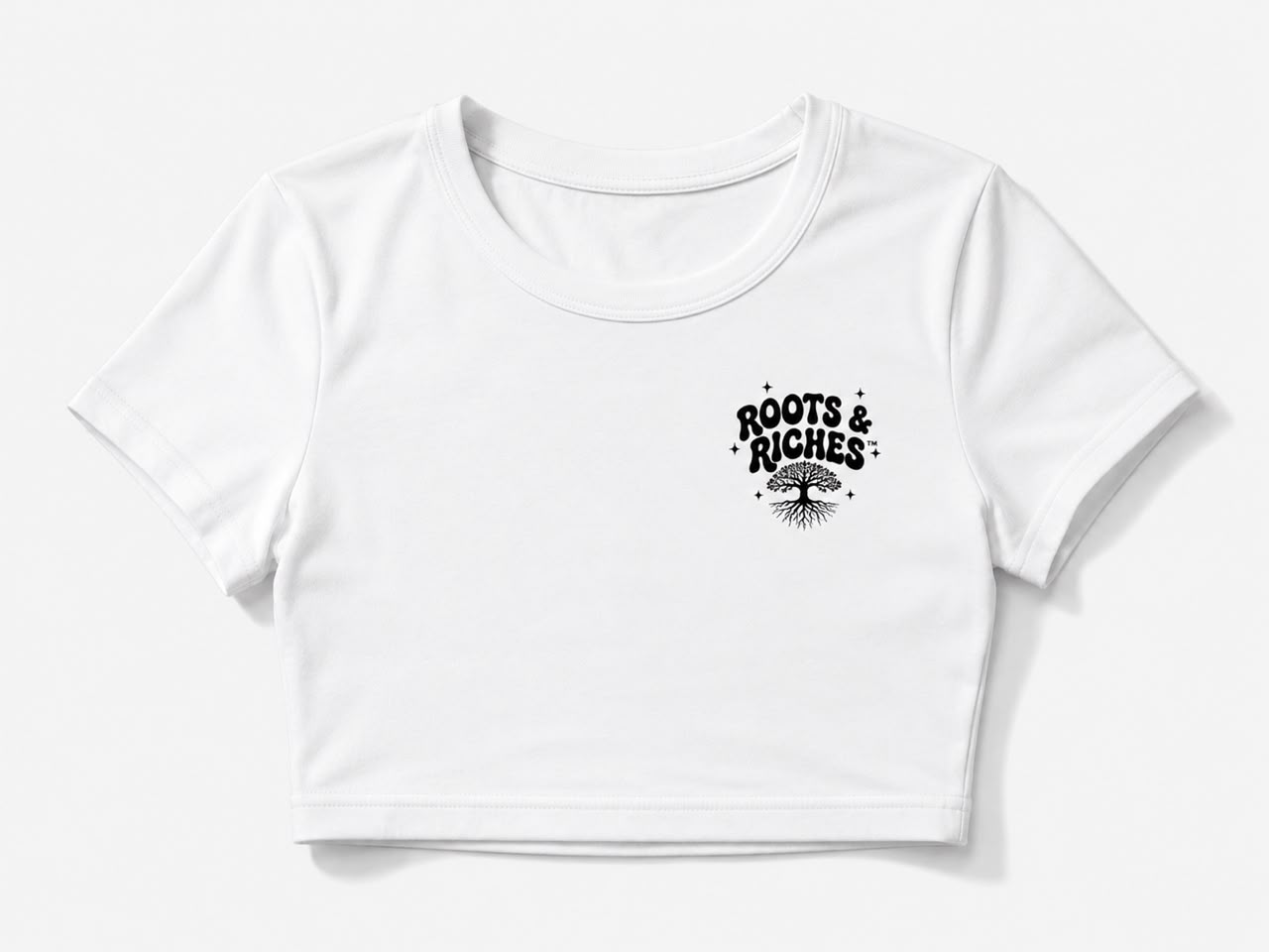 Roots & Riches crop top in White