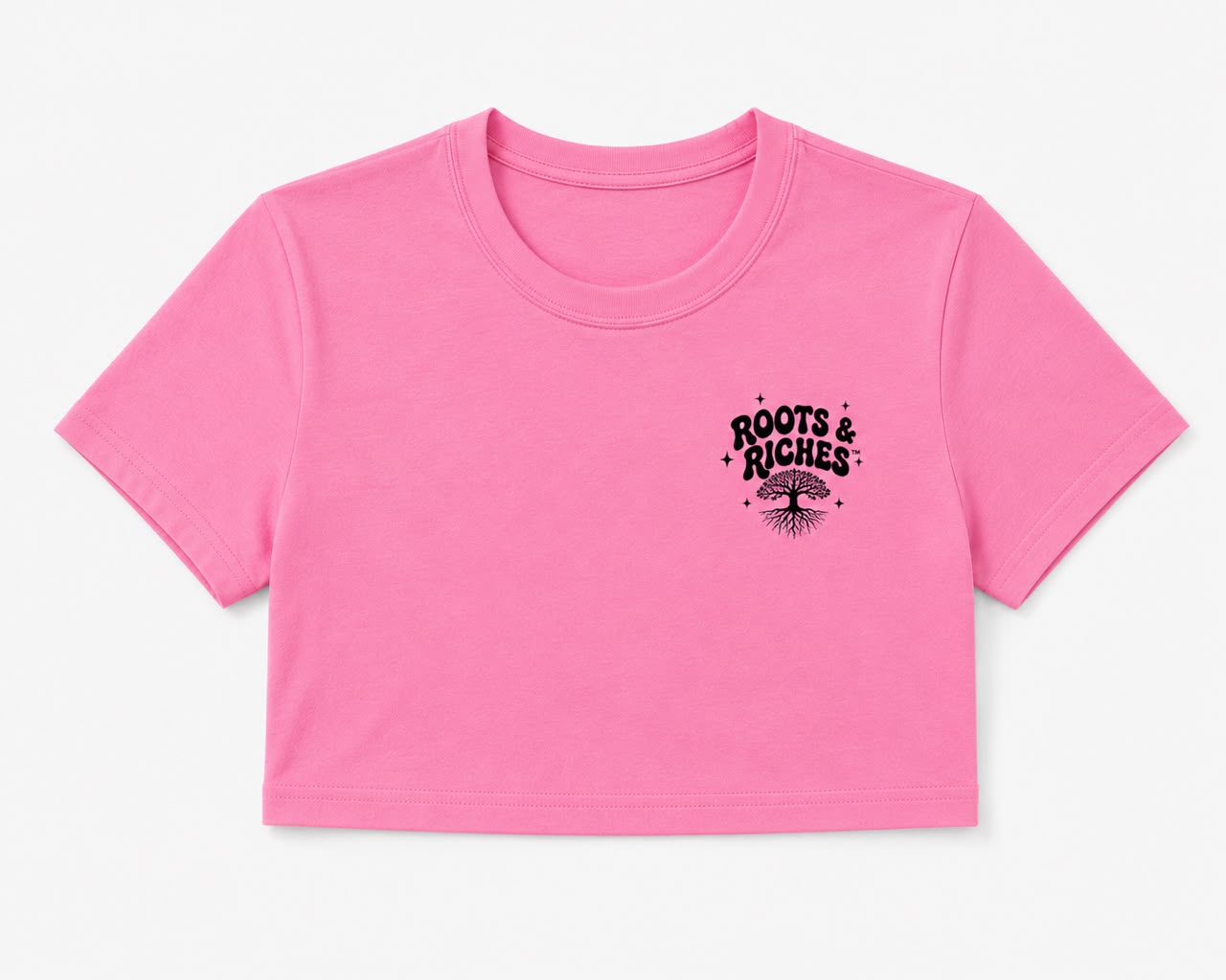 Roots & Riches crop top in Pink